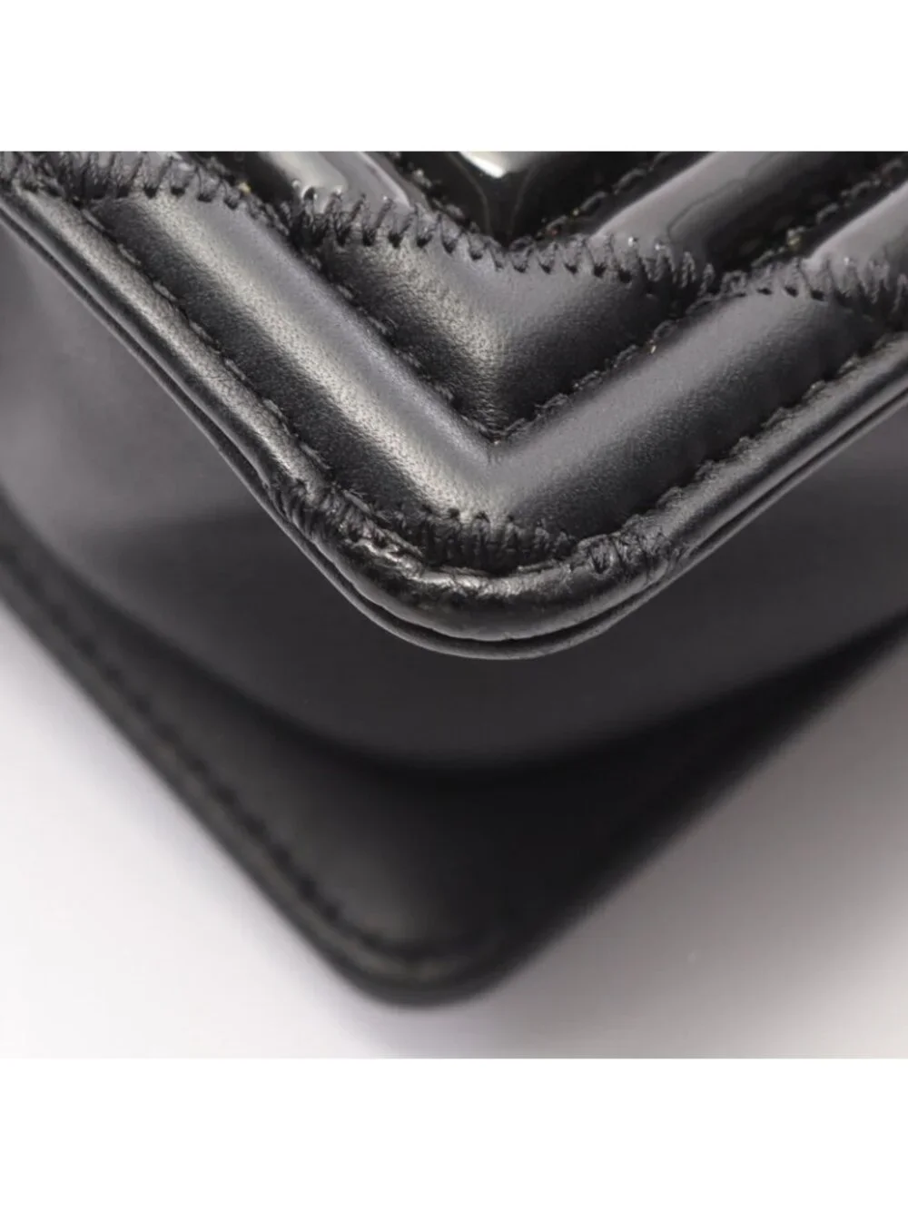 Chanel Shoulder Bag Boy Small Black Caviar Leather Chain Shawl